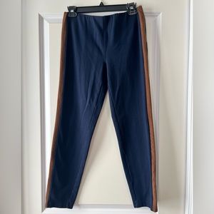 Lauren Ralph Lauren Navy Blue Lounge Pants Brown stripe 
Size SP